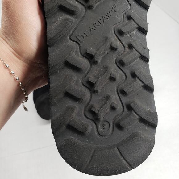 BearPaw Alyssa Boots Womens 9 Black 5" Suede Bohemian Ankle Casual Sheepskin - Picture 8 of 14